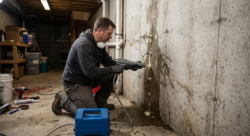 Basement Crack Repair in Hinesville, GA