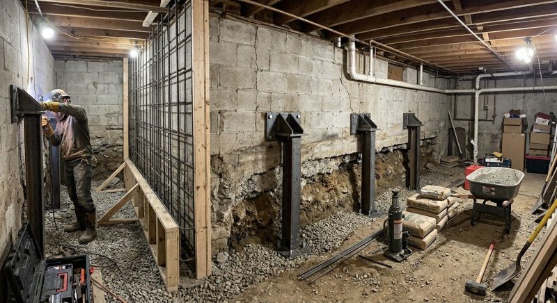 Basement Stabilization in Hinesville, GA