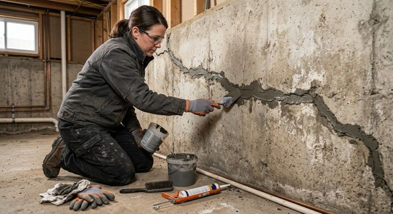 Cracked Basement Floor Repair in Hinesville, GA