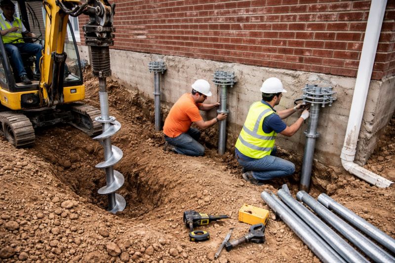 Helical Piers Installation in Hinesville, GA