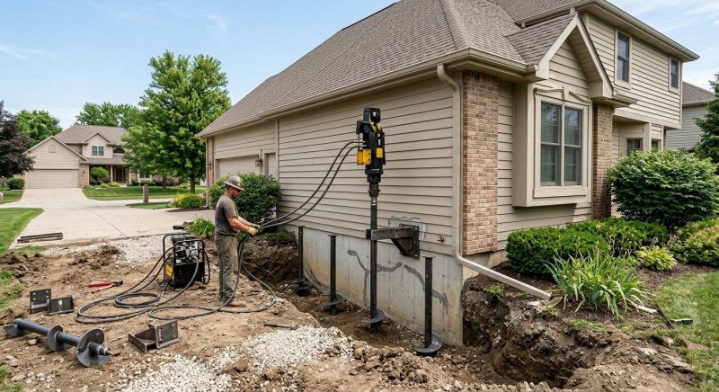 Helical Piers Installation in Hinesville, GA