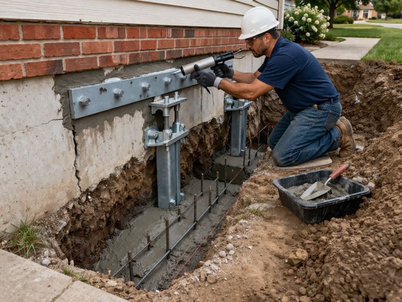 Sinking Foundation Repair in Glennville, GA