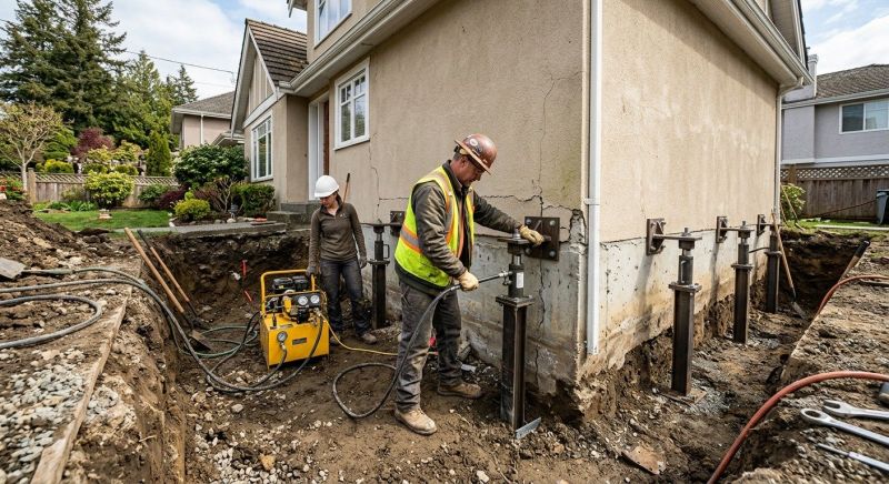 Sinking Foundation Repair in Hinesville, GA