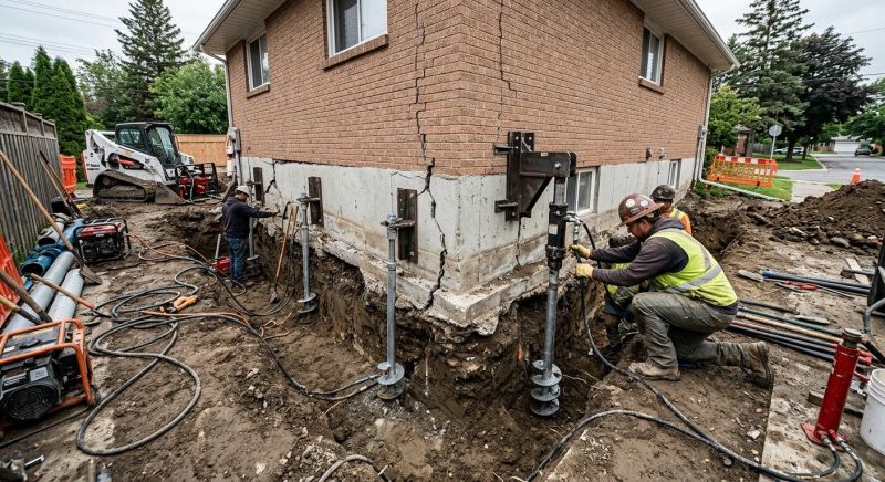Sinking Foundation Repair in Hinesville, GA